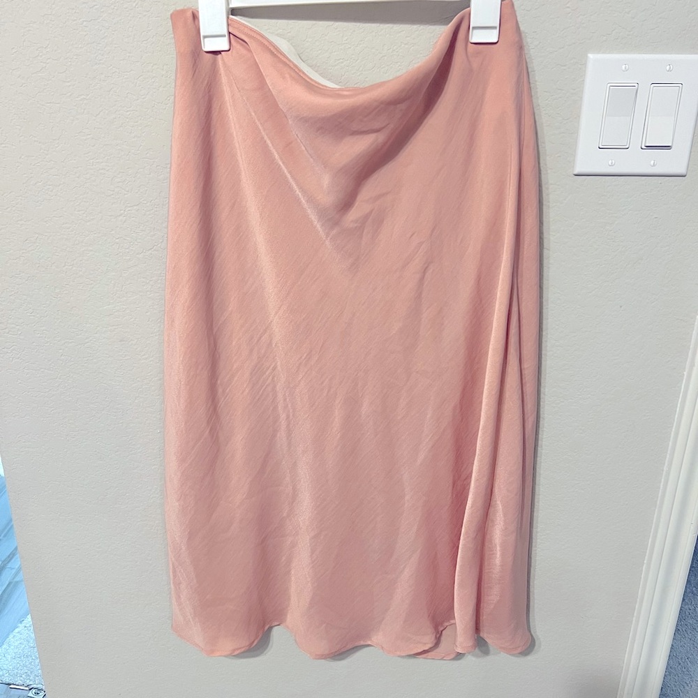Pink midi skirt